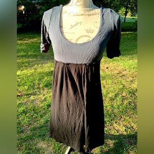 Grey and black Two toned scoop neck dress